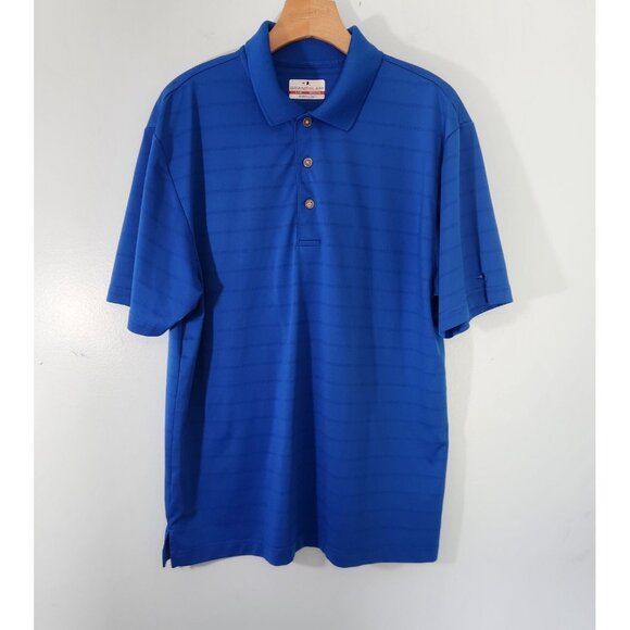 Grand Slam Airflow Polo Shirt Golf Blue Short Sleeve Polyester Large EUC - Picture 1 of 10